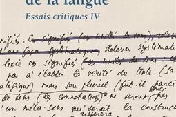 Essais critiques. Vol. 4. Le bruissement de la langue.jpg